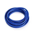 Macro view showing the 3.0mm blue braided Korean wax cord with fine snake pattern texture - Approx 3.5mm Diameter-10 Meters / Dark Blue