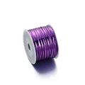 Metallic purple PET twist tie wire on a white plastic spool for gift packaging and sealing - 1 Roll (Approx 91 Meters) / Purple