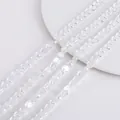 Nahaufnahme von 8 mm facettierten Glaskristallperlen für DIY-Schmuck - Transparente Unifarbe