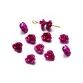 Magenta aluminum rose flower pendants for DIY jewelry making accessories - Rose Red