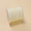 Cordon de jade blanc crème de 0,4 mm pour bijoux faits main et nœuds chinois artisanaux - 10m Sans Bobine (4g) / Blanc Cassé