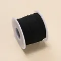 Bobine de fil de jade noir 0,6 mm n° 73 pour la fabrication de bijoux DIY et tissage - 10m/Paquet env. 6.5g / Noir