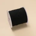 Fil de jade noir #71 de 0,4 mm pour le tissage de bijoux DIY et le cordon de perles - 10m Sans Bobine (4g) / Noir