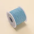 Bobine de fil de jade bleu clair 0,6mm n° 73 pour tissage de bijoux DIY et artisanat - Bleu