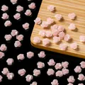 Zarte rosa Mini-Resin-Rosenblüten für elegantes Nailart und DIY Handyhüllen-Dekorationen - 3D Rose (AC4514) / Kleine Größe (50er Pack) / Altrosa