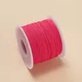Bobine de fil de jade rose vif 0,6 mm pour le tressage de bijoux DIY et l'enfilage - Rose foncé