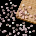 Mini-Rosen aus Harz im Vintage-Stil in Rosa und Weiß für DIY-Nagelkunstdekoration - 3D Rose (AC4514) / Kleine Größe (50er Pack) / Zufällige Mischfarben