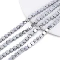 Stränge aus 8 mm facettierten silbernen Glaskristallperlen für DIY-Schmuckherstellung - Uni Silber