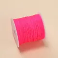 Fil de jade magenta de 0,4 mm de haute qualité pour le tissage de bijoux DIY pro - Rose fluorescent