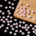 Mini rosa Harzrosen für Nagelkunst und DIY-Handyhüllendekoration Bastelzubehör - 3D Rose (AC4514) / Kleine Größe (50er Pack) / Rosa