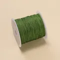 Bobine de fil de jade vert olive de 0,4 mm pour le tissage de bijoux DIY et l'artisanat - Vert Herbe