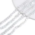Professionelle 8mm facettierte irisierende weiße Glaskristallperlen für DIY-Schmuckhandwerk - Vollweiß