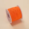 Fil de jade orange de 0,6 mm de haute qualité pour la création de bijoux DIY et tresses - Orange