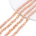 Hochwertige 8mm champagnerfarbene Glasperlen mit Facettenschliff für DIY-Schmuckbasteln - Transparent Champagner