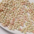 6mm bonbonfarbene facettierte Glasperlen mit irisierendem Finish für DIY-Schmuck - Orangegrün