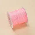 Fil de jade tressé rose de 0,4 mm pour la fabrication de bijoux et le tissage DIY - Rose Clair
