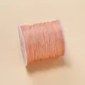 Fil de jade rose pêche de 0,4 mm de haute qualité pour le tissage de bijoux DIY - Rose Orangé