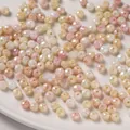 Facettierte 6mm Glasperlen in Bonbonfarben für DIY-Schmuck und handgefertigte Projekte - Gelb Rosa
