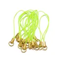 Lot de cordons de téléphone DIY vert néon avec anneaux et embouts dorés - Or avec Vert Clair