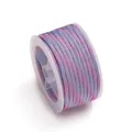 4mm unelastische geflochtene Kordel in Pink und Blau auf Spule für DIY-Schmuckprojekte - Blau & Rosa
