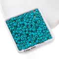 Synthetic turquoise faceted beads in 6mm size for DIY bracelet jewelry making - Faceted Flat Round Style (AC4690) / 1 String (Approx 80 Beads)