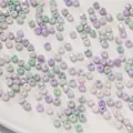 Cuentas de vidrio facetadas en tonos pastel de 4mm para pulseras y collares hechos a mano - Verde Púrpura