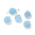 Hellblaue schneckenförmige Glasperlen für die handgefertigte DIY-Schmuckherstellung - 5 Stück / Blau