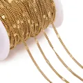 Gold-plated 304 stainless steel bulk chain for DIY jewelry making - Gold Side Sun Flower