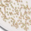 Cuentas de vidrio jaspeado acuarela de 4mm en melocotón y crema para joyas DIY - Verde Naranja