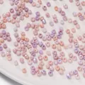 Cuentas de vidrio facetadas de 4mm teñidas al agua, violeta y rosa, para bisutería DIY - Naranja Púrpura