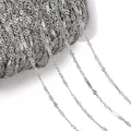 Hochwertige silberne 304 Edelstahl Gliederkette auf Spule für DIY Schmuckherstellung - Silber Wasserwellen Gepresstes Blech