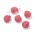 Rosafarbene Schnecken-Glasperlen für die DIY-Herstellung von handgefertigtem Schmuck - 5 Stück / Wassermelonenrot