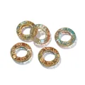 Vintage ice-clear liuli glass rings for handmade DIY jewelry bracelets and necklaces - 2 Pieces (25x5.5mm) / Jade Brown Blue