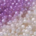 Premium 8mm UV resin color-changing beads in a purple gradient for DIY jewelry making - 8mm (Aperture 1.8mm) - 10 Pieces/Pack / Light Khaki to Purple
