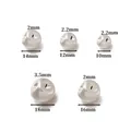 Detailed size chart for round ABS imitation pearl buttons in 10mm to 18mm sizes - 10MM (100 Pieces/Pack) / White