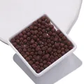 Cuentas redondas de piedra de lava marrón oscuro para la creación de joyas DIY - Paquete de 10 / Piedra Volcánica - Marrón / 4mm
