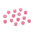 Cuentas de ABS rosa flor de cerezo para creación de joyas DIY y accesorios de pulseras - (8*8mm/Agujero 1,5mm) 50 Piezas / Rosa rojo