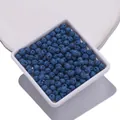 Cuentas redondas de piedra de lava azul para joyería DIY, cuentas sueltas porosas - Paquete de 10 / Piedra Volcánica - Azul Oscuro / 4mm