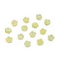 Cuentas translúcidas en forma de flor amarillo pálido para joyería artesanal - (8*8mm/Agujero 1,5mm) 50 Piezas / Amarillo