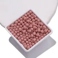 Cuentas redondas de piedra de lava volcánica rosa porosa para joyería DIY - Paquete de 10 / Piedra Volcánica - Rosa / 4mm