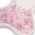 Assorted pink and purple ABS faux pearls without holes for DIY craft and jewelry making - Approx. 10g/Bag (3-7.5mm) / Iridescent No Hole Artificial Pearl - Purple Pink Series (AC4093)