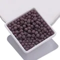 Cuentas redondas de piedra de lava porosa púrpura para hacer joyas DIY de pulseras - Paquete de 10 / Púrpura / 4mm