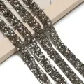Selbstklebendes Perlen- und Strassband für DIY-Bastelarbeiten an Kleidung und Schuhen - 1.2cm x 1 Meter / Dunkelbraune Perle