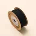 Premium 1mm zwarte katoenen koord spoel voor DIY ketting en armband weefprojecten - 1mm (ca. 26m/27g) / Zwart