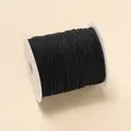 Fil de nylon noir non élastique 1,5 mm pour bijoux DIY et artisanat rouleau de 10m - 1mm/260m environ 173g / Noir