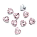 Gefacetteerde roze hartvormige kristalglazen strass-steentjes voor nail art en alle DIY - 10 Stuks Verpakking / Stijl 02