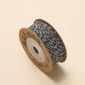 Hoogwaardig 1 mm zwart-wit gedraaid katoenen koord voor het weven van DIY-sieraden - 1mm (ca. 26m/27g) / Zwart Wit