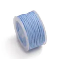 Hochwertige 4 mm hellblaue unelastische Baumwollschnur für DIY-Schmuck und Handwerk - Blau