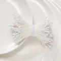 Stami di fiori in gesso bianco opaco da 2 mm per la creazione di accessori fai-da-te - 1 Fascio (circa 400 steli, circa 20g) / Bianco Opaco