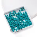 Perles facettées turquoise pour bijoux DIY, taille 4mm présentées dans un plateau - Petit Style Rond Facetté (AC4690)